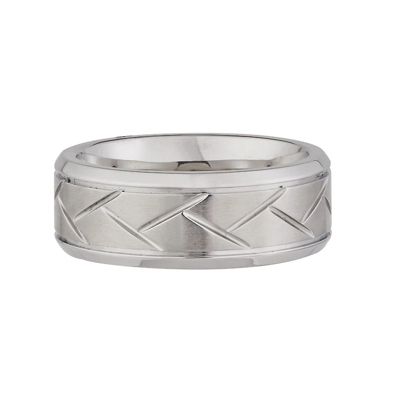 Mens 8MM Cobalt Wedding Band