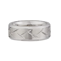 Mens 8MM Cobalt Wedding Band