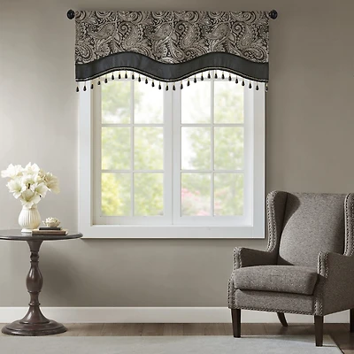 Madison Park Whitman Rod Pocket Scallop Valance