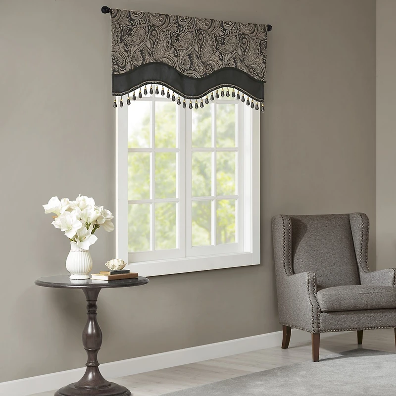 Madison Park Whitman Rod Pocket Scallop Valance