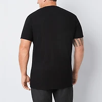 Shaquille O'Neal XLG™ Ribbed Dropneedle Mens Crew Neck Short Sleeve Big and Tall T-Shirt