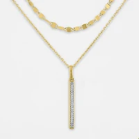 Diamond Addiction Womens 2-pc. Diamond Accent Natural White Diamond Sterling Silver Necklace Set