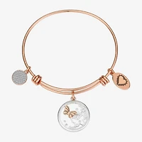 Footnotes Mother & Daughter Womens Cubic Zirconia Stainless Steel Butterfly Bangle Bracelet
