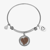 Footnotes Friend Womens Stainless Steel Round Bangle Bracelet
