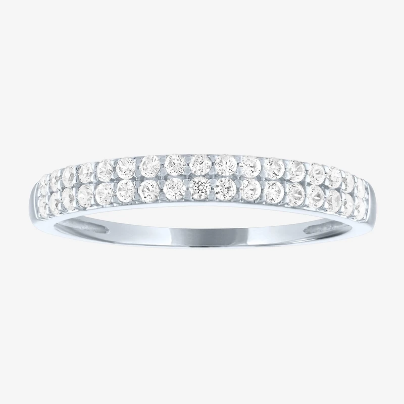 (G-H / Si2-I1) Womens 1/3 CT. T.W. Lab Grown White Diamond 10K Gold Anniversary Wedding Band