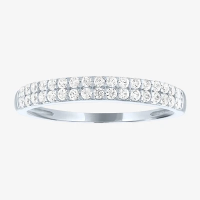 (G-H / Si2-I1) Womens 1/3 CT. T.W. Lab Grown White Diamond 10K Gold Anniversary Wedding Band