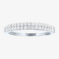 (G-H / Si2-I1) Womens 1/3 CT. T.W. Lab Grown White Diamond 10K Gold Anniversary Wedding Band