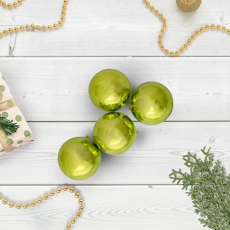 Northlight Shiny Kiwi Ball 12-pc. Christmas Ornament