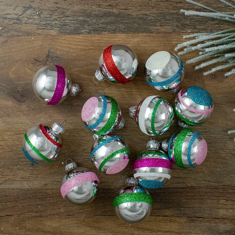 Northlight 2-Finish Glass Ball 12-pc. Christmas Ornament
