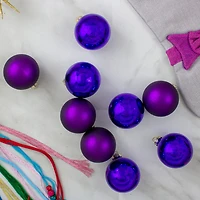 Northlight 2-Finish Glass Ball 9-pc. Christmas Ornament