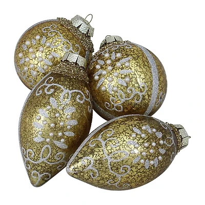 Northlight Shiny Glass Ball 4-pc. Christmas Ornament
