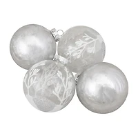 Northlight Glass 2-Finish Ball 4-pc. Christmas Ornament