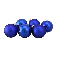 Northlight Blue Glass Ball 6-pc. Christmas Ornament
