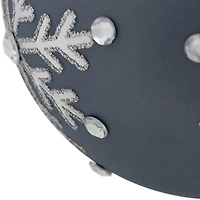 Northlight Snowflake Glass Ball 2-pc. Christmas Ornament