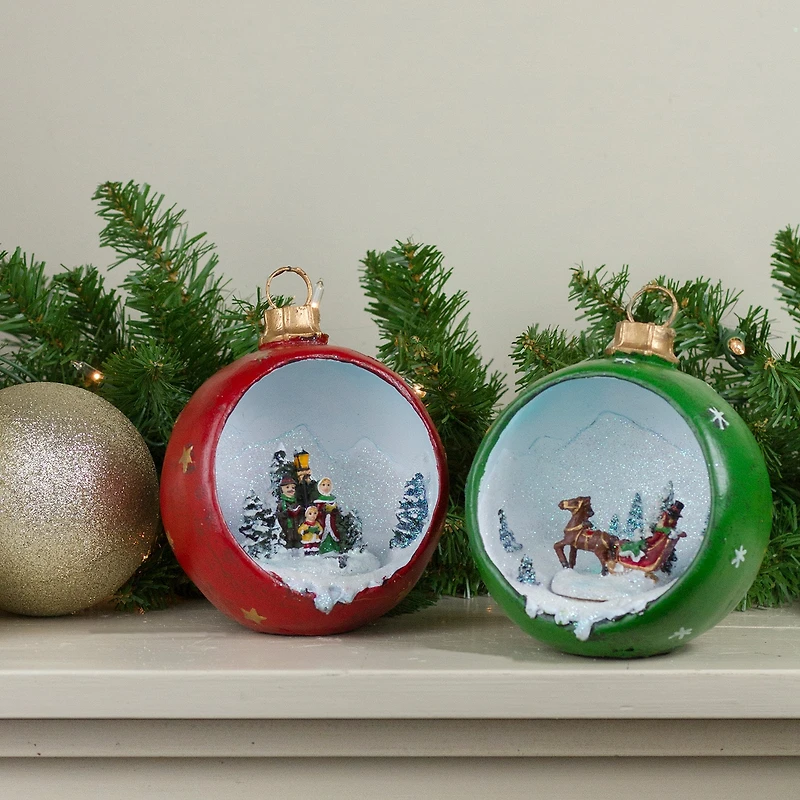 Northlight Led Winter Scene 2-pc. Lighted Christmas Ornament