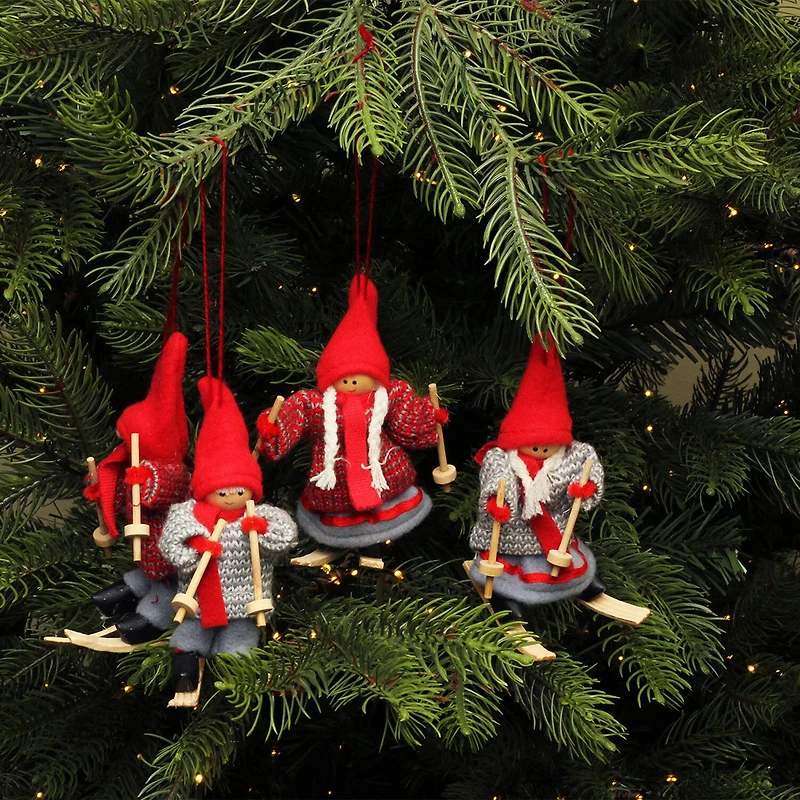 Northlight Skiing Kids 4-pc. Christmas Ornament