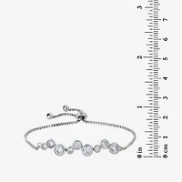 Womens 4 1/4 CT. T.W. Cubic Zirconia Sterling Silver Bolo Bracelet