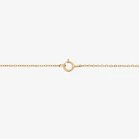 DiamonArt® Womens  Lab Created White Cubic Zirconia 18K Gold Over Silver Pendant Necklace