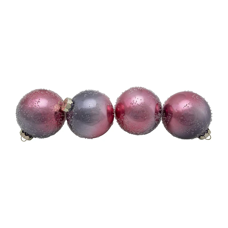 Northlight Hand Blown Textured Ball 4-pc. Christmas Ornament