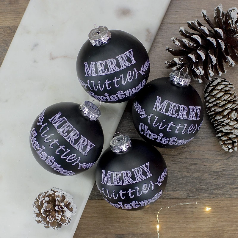 Northlight Little Glass Ball 4-pc. Christmas Ornament