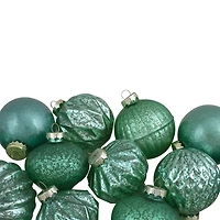 Northlight Green Finial And Glass Ball 12-pc. Christmas Ornament