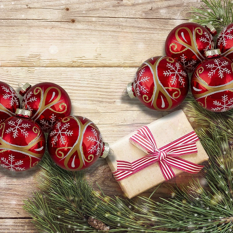 Northlight Glass Hanging Ball 4-pc. Christmas Ornament