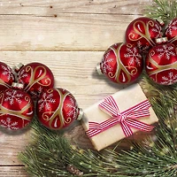 Northlight Glass Hanging Ball 4-pc. Christmas Ornament