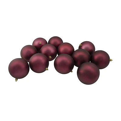 Northlight Matte Ball 12-pc. Christmas Ornament
