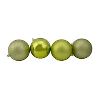 Northlight Green 4-Finish Ball 12-pc. Christmas Ornament