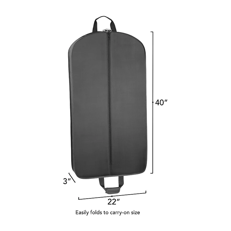 WallyBags 40" Deluxe Solids Travel Garment Bag