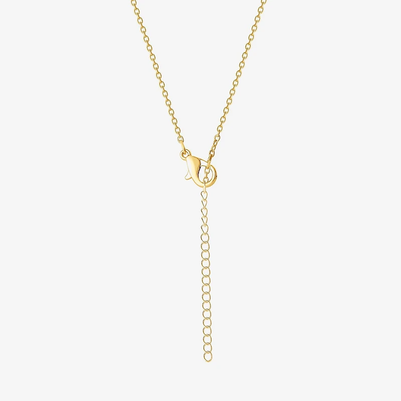 Disney Classics Ohana Womens 18K Gold Over Brass 16 Inch Pendant Necklace