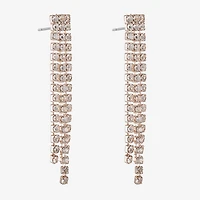 Monet Jewelry Timeless Rose Gold Womens Glass Hypoallergenic Drop Earrings
