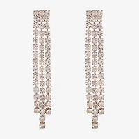 Monet Jewelry Timeless Rose Gold Womens Glass Hypoallergenic Drop Earrings