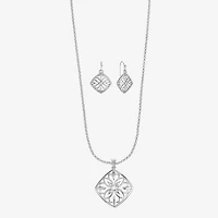 Liz Claiborne Pendant Necklace And Drop Earring Womens 2-pc. Jewelry Set