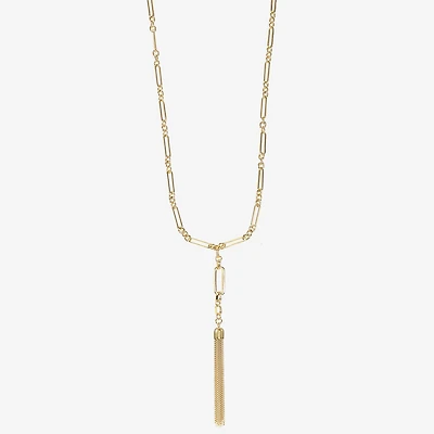 Liz Claiborne Tassle Womens Paperclip 32 Inch Pendant Necklace