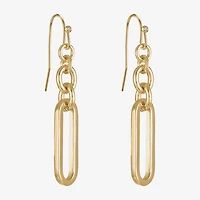Liz Claiborne Womens Paperclip Drop Earrings
