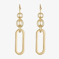 Liz Claiborne Womens Paperclip Drop Earrings