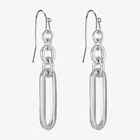 Liz Claiborne Womens Paperclip Drop Earrings
