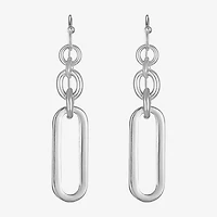 Liz Claiborne Womens Paperclip Drop Earrings