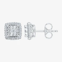 Diamond Blossom 1/4 CT. T.W. Natural White Diamond 10K Gold 8mm Stud Earrings