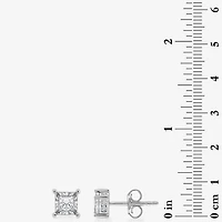 I / I1) 1 CT. T.W. Lab Grown White Diamond 10K Gold Stud Earrings