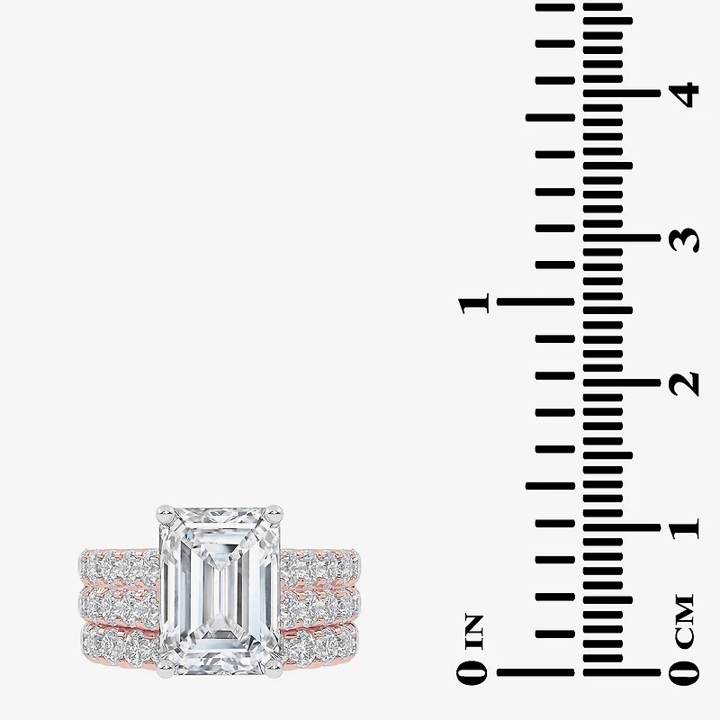(G-H / Vs2-Si1) Womens 7 Ct.T.W. Lab Grown White Diamond 14K Gold Side Stone Bridal Set
