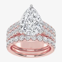 (G-H / Vs2-Si1) Womens 7 Ct.T.W. Lab Grown White Diamond 14K Gold Side Stone Bridal Set