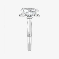 (I / I1) Womens 3 1/7 Ct. T.W. Lab Grown White Diamond 14K Gold Oval Halo Engagement Ring