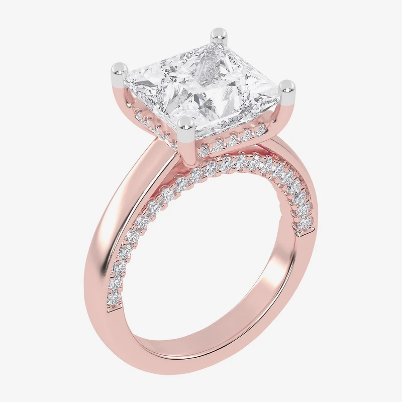5 1/2 CT. T.W. Lab-Grown (G-H / Vs2-Si1) Diamond Princess-cut Solitaire Engagement Ring 14K Gold