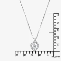 Diamonart Womens Cubic Zirconia Sterling Silver Heart 2-pc. Jewelry Set