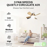 Bell + Howell Socket With Cool Lighting And Remote Control 1000 Lumens Ceiling Fan