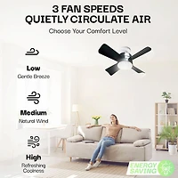 Bell + Howell Socket With Warm Lighting And Remote Control Ceiling Fan