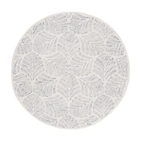 Martha Stewart Char Floral Hand Tufted 6' X Indoor Round Area Rug