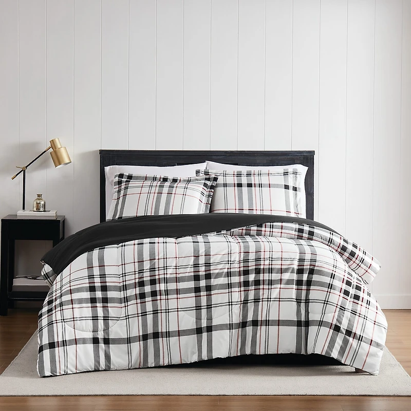 London Fog Charlotte Plaid Midweight Comforter Set
